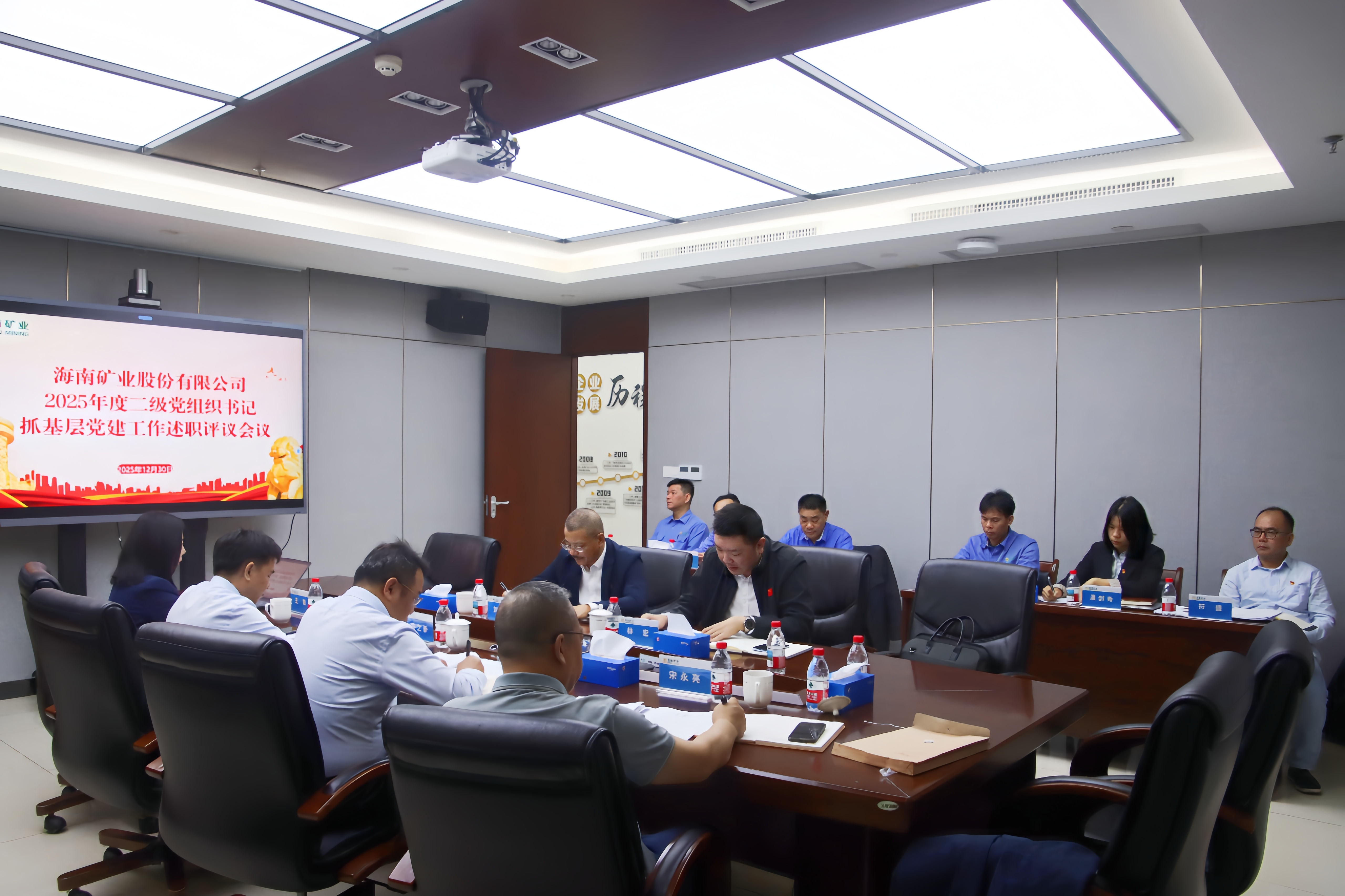 海南礦業召開2025年度各二級黨組織書記抓基層黨建工作述職評議會議